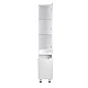 Пенал напольный Qtap Scorpio 190х35 с корзиной для белья QT1475PN1901KLW белый