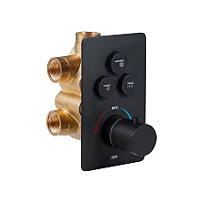 Змішувач прихованого монтажу для душу Qtap Votice QTVOT6443T105NKB чорний матовий