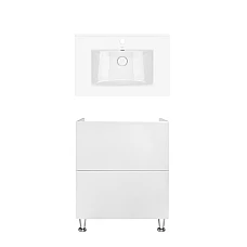 Тумба підлогова Qtap Tern 70х44 з умивальником Albatross QT71TE44089 білий