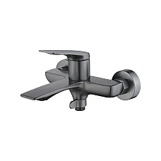 Смеситель для ванны Qtap Vlasta New (c душевым гарнитуром) QTVLA259GMB45643 Gunmetal Black PVD