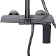 Душова система на три споживача з виливом Qtap Slavonice QTSLA111GMB45905 Gunmetal Black PVD