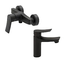 Комплект змішувачів для умивальника та душа Qtap Nihonto 2в1 QTNH1022101CB47262