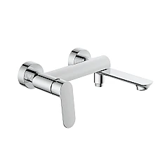 Смеситель для ванны Qtap Evia с поворотным изливом (c душевым гарнитуром) QTEVI260CRM47578 Chrome