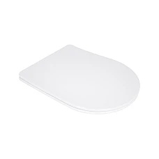 Сидіння для унітазу Qtap (Evia, Arvin, Leo 630) 410x330x22 мм, White, з мікроліфтом, Slim Duroplast, Quick Release QTSC179W49264