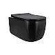 Унітаз підвісний Qtap Taurus Ultra Quiet 515×360×350 мм, Matt Black, з сидінням Slim Duroplast / Soft-close / Quick Release QTTAU28BLM50504