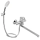 Смеситель для ванны Qtap Grand с поворотным изливом (c душевым гарнитуром) QTGRACRM005 Chrome