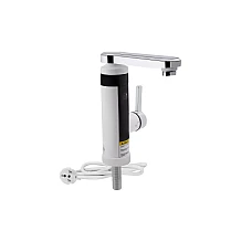 Проточний кран-водонагрівач кухонний для кухні Lidz Warm 061 LDWAR061WCR35431 білий/хром