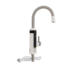 Проточний кран-водонагрівач кухонний для кухні Lidz Warm 059 LDWAR059WNK35878 білий/нікель