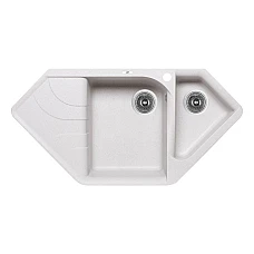 Кухонна мийка з додатковою чашею Lidz 1000x500/225 STO-10 LIDZSTO101000500225 світло-сірий