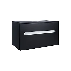 Тумба подвесная Qtap Virgo 80х47 со столешницей QT1879TPА802BW черный/белый