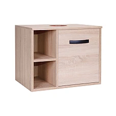 Тумба подвесная Qtap Pisces 60х45 со столешницей QT2579TPL603WO белый дуб