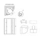Душова кабіна Lidz Latwa SC80x80.SAT.MID.GR скло тоноване, без піддона
