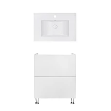 Тумба підлогова Qtap Tern 70х44 з умивальником Albatross E QT71TE44090 білий