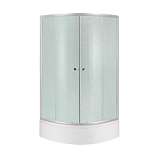 Душова кабіна Latwa SC80x80.SAT.MID.FR напівкругла з піддоном KAPIELKA ST80x80x26