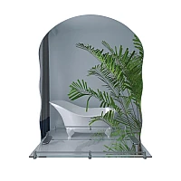 Зеркало Lidz Anny 140.07.02 (1) 600х850х106 настенное с полочкой прямоугольное с дугообразным верхом и фигурными боками LD78AN6085