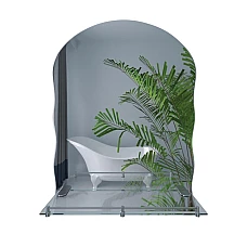 Зеркало Lidz Anny 140.07.02 (1) 600х850х106 настенное с полочкой прямоугольное с дугообразным верхом и фигурными боками LD78AN6085