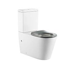 Унітаз підлоговий Qtap Freedom інклюзивний Rimless безобідковий з сидінням Soft-close QT22226098W