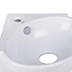 Умивальник підвісний кутовий 38x36 Qtap Leo N з донним клапаном PU02O