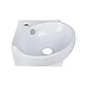 Умивальник підвісний кутовий 38x36 Qtap Leo N з донним клапаном PU02O