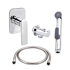 Комплект для біде Vlasta Chrome (QTVLA6228102NC+QTCRMBH030+QTCRMA021+QTHADPVC120C)