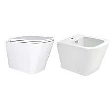 Комплект Qtap Tern 2в1: унітаз підвісний Ultra Quiet і біде підвісне