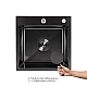 Акционный набор Lidz: мойка Handmade H4545 Black PVD Decor 2,5/0,5 мм + K01B Корзина для кухонной мойки