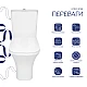 Унитаз напольный Qtap Presto Quadro безобідковий з сідінням Soft-close QTPRE27W51021
