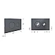 Клавіша змиву Qtap Standard 152x236x28 мм, Gunmetal Black, кругла QTSTD164GMB51271