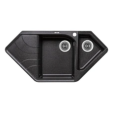 Кухонна мийка з додатковою чашею Lidz 1000x500/225 GRF-13 LIDZGRF131000500225 графіт