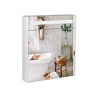 Дзеркальна шафа Qtap Robin 60х73 White з LED-підсвічуванням QT1377ZP6001W