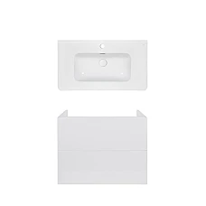 Тумба підвісна Qtap Tern 80х44 з умивальником Albatross 9H QT71TE44107