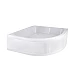 Lidz Latwa SC90x90.SAT.MID.FR Душевая кабина полукруглая, стекло Frost 4 мм + Lidz Душевой поддон KAPIELKA ST90x90x26, с панелью