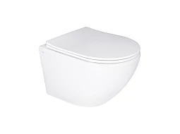 Унітаз підвісний Qtap Jay безобідковий Ultra Quiet з сидінням Soft-close QT07335177W