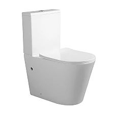 Унитаз напольный Qtap Vlasta Ultra Quiet безободковый с сиденьем Soft-close WHITE QT28228300W