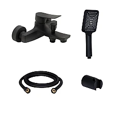 Комплект Qtap Nihonto змішувач для ванни з душовим комплектом QTNH3022101DCB47264