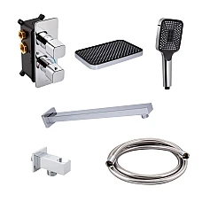 Комплект для душу прихованого монтажу Qtap Votice QTVOT65T105NGC з душовим набором хром