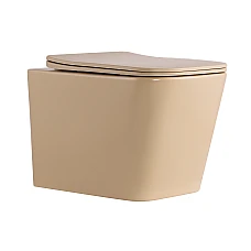 Унітаз підвісний Tern Ultra Quiet 490×365×325 мм, Beige, з сидінням Slim Duroplast / Soft-close / Quick Release QT17332303ASSB Qtap