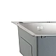 Мийка для кухні інтегрована Lidz Handmade Max 500 H7849R Brushed Steel, 3,0/1,0 мм, крило праворуч, збільшена чаша LDH7849RBRU49464