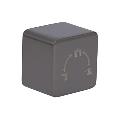 Ручка Qtap (24,1x30x30) для душової системи прихованого монтажу на три споживача Gemini Gunmetal Black PVD QTGEM241303050059