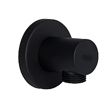 Акційний набір Qtap 1+1=3: Підключення для шлангу Spojeni Matt Black, округле QTCRBB030