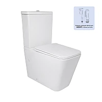Унитаз напольный Qtap Crow Ultra Quiet безободковый с сиденьем Soft-close QTCRO27W51028