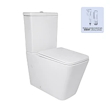 Унітаз підлоговий Qtap Crow Ultra Quiet безобідковий з сідінням Soft-close QTCRO27W51028