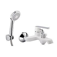 Смеситель для ванны Q-tap Fresh QTFREWCR006NEW белый/хром
