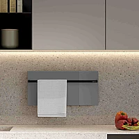 Дизайнерська електрична рушникосушка HYBRO Onyx 1K Сіра