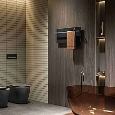 Дизайнерська електрична рушникосушка HYBRO Onyx 1L Чорна