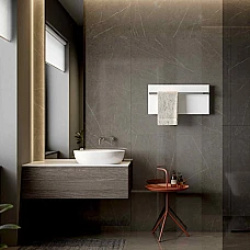 Дизайнерська електрична рушникосушка HYBRO Onyx 1L Біла