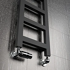 Дизайнерська рушникосушка Komex Inez 1210x250 Чорна