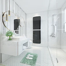 Дизайнерська електрична рушникосушка Zehnder Folio Glass FZB-180-042/F