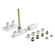 Комплект термостатичних вентилів Terma Unico TGETUNICPKS96/TGETBI013, правий, білий матовий