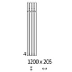 Полотенцесушитель TERMA Rolo Hanger WLROW120020 RAL 9005 Mat SX 1200x205